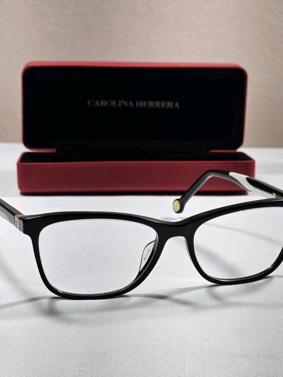 Carolina Herrera Other - Carolina Herrera VHE771K Women's Glasses in Black / Ivory 53-16-135 With Case